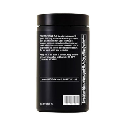 Nugenix Total-T2 - Testosterone Booster and Nitric Oxide Booster for Men, Tesnor, S7, ElevATP, Tongkat, Citrulline, Nitric Oxide and Testosterone Supplement for Men (90 Count)
